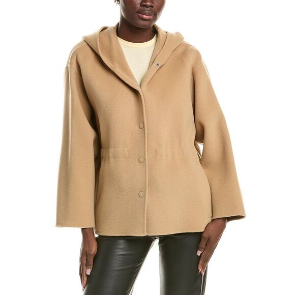 Weekend Max Mara Womens  Gennaio Wool Short Coat, Tan - Picture 1 of 3